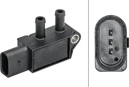 HELLA 6PP 009 409-161 - Sensore, Pressione gas scarico www.autoricambi360.it