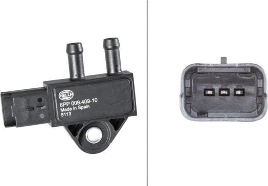 HELLA 6PP 009 409-101 - Sensore, Pressione gas scarico www.autoricambi360.it