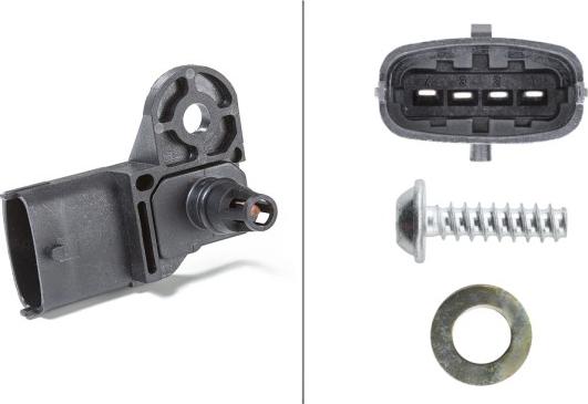 HELLA 6PP 009 400-311 - Sensore, Pressione collettore d'aspirazione www.autoricambi360.it