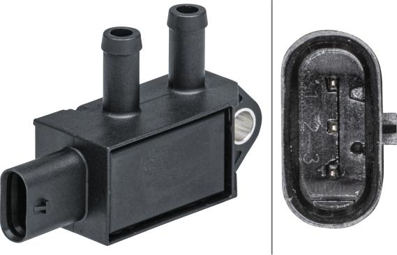 HELLA 6PP 009 403-221 - Sensore, Pressione gas scarico www.autoricambi360.it