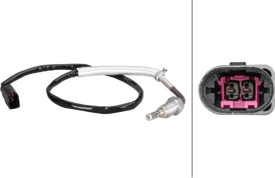 HELLA 6PT 010 376-241 - Sensore, Temperatura gas scarico www.autoricambi360.it