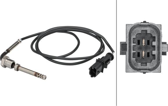 HELLA 6PT 358 181-491 - Sensore, Temperatura gas scarico www.autoricambi360.it