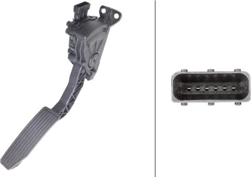 HELLA 6PV 933 902-751 - Sensore, Posizionamento pedale acceleratore www.autoricambi360.it