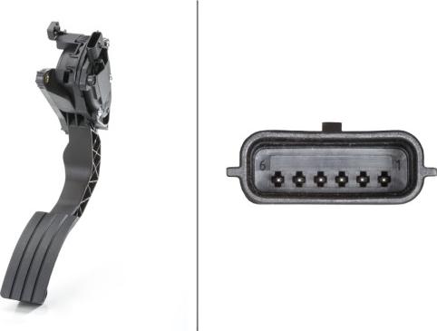 HELLA 6PV 009 978-721 - Sensore, Posizionamento pedale acceleratore www.autoricambi360.it