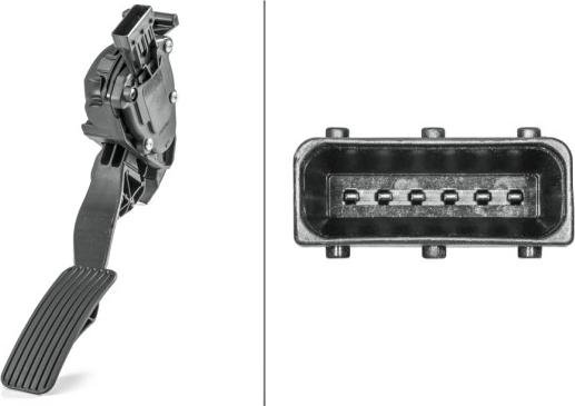 HELLA 6PV 009 765-731 - Sensore, Posizionamento pedale acceleratore www.autoricambi360.it