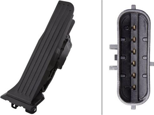 HELLA 6PV 008 890-701 - Sensore, Posizionamento pedale acceleratore www.autoricambi360.it