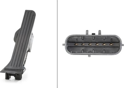 HELLA 6PV 008 890-711 - Sensore, Posizionamento pedale acceleratore www.autoricambi360.it