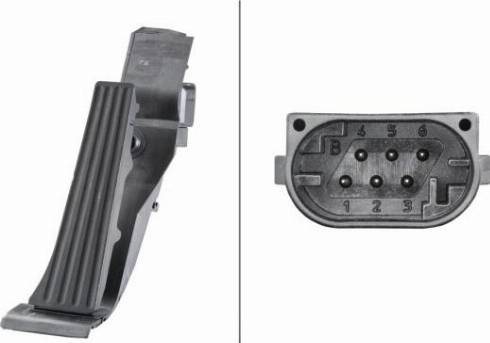 HELLA 6PV 010 946-421 - Sensore, Posizionamento pedale acceleratore www.autoricambi360.it