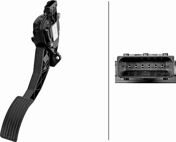 HELLA 6PV 312 402-001 - Sensore, Posizionamento pedale acceleratore www.autoricambi360.it