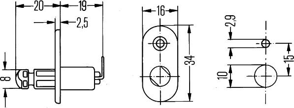 HELLA 6ZF 004 365-041 - Interruttore, Luce contatto alla porta www.autoricambi360.it