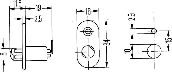 HELLA 6ZF 004 365-011 - Interruttore, Luce contatto alla porta www.autoricambi360.it