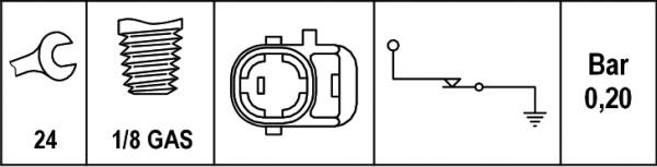 HELLA 6ZL 003 259-511 - Sensore, Pressione olio www.autoricambi360.it