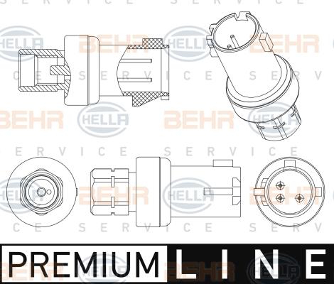 HELLA 6ZL 351 005-491 - Interruttore a pressione, Climatizzatore www.autoricambi360.it
