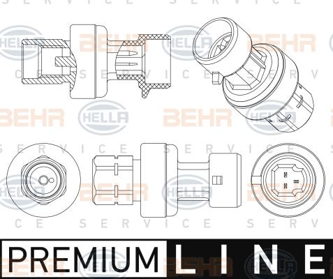 HELLA 6ZL 351 005-471 - Interruttore a pressione, Climatizzatore www.autoricambi360.it