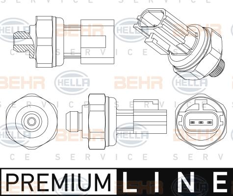 HELLA 6ZL 351 005-541 - Interruttore a pressione, Climatizzatore www.autoricambi360.it