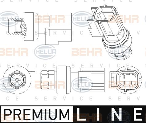 HELLA 6ZL 351 005-501 - Interruttore a pressione, Climatizzatore www.autoricambi360.it