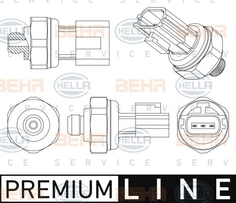 HELLA 6ZL 351 005-511 - Interruttore a pressione, Climatizzatore www.autoricambi360.it