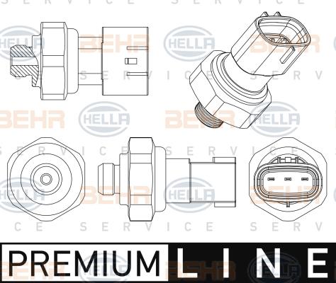 HELLA 6ZL 351 005-521 - Interruttore a pressione, Climatizzatore www.autoricambi360.it