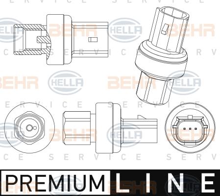 HELLA 6ZL 351 005-711 - Interruttore a pressione, Climatizzatore www.autoricambi360.it
