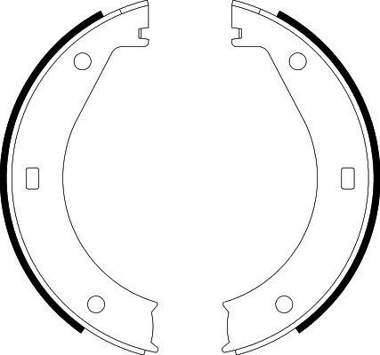 HELLA 8DA 355 050-311 - Kit ganasce, Freno stazionamento www.autoricambi360.it