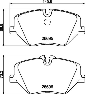 HELLA 8DB 355 046-051 - Kit pastiglie freno, Freno a disco www.autoricambi360.it