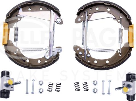 HELLA 8DB 355 004-981 - Kit ganasce freno www.autoricambi360.it