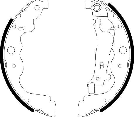 HELLA 8DB 355 000-301 - Kit ganasce freno www.autoricambi360.it