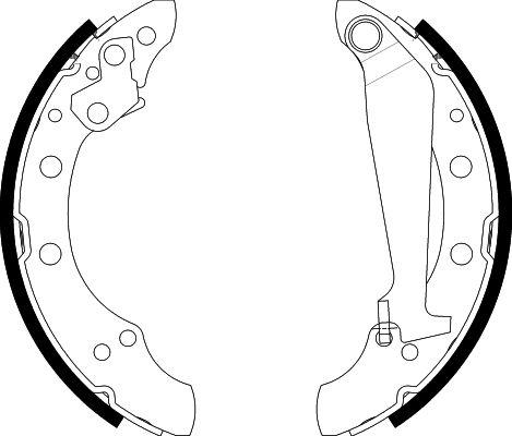 HELLA 8DB 355 001-311 - Kit ganasce freno www.autoricambi360.it