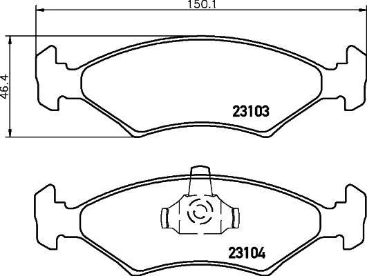 HELLA 8DB 355 008-331 - Kit pastiglie freno, Freno a disco www.autoricambi360.it