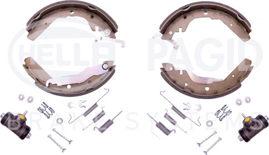 HELLA 8DB 355 003-501 - Kit ganasce freno www.autoricambi360.it