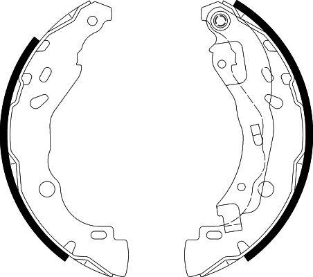 HELLA 8DB 355 002-641 - Kit ganasce freno www.autoricambi360.it