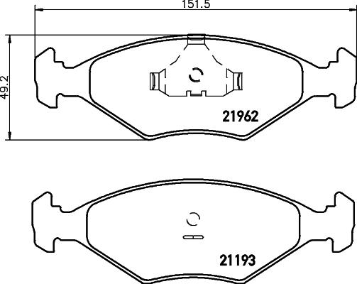 HELLA 8DB 355 011-031 - Kit pastiglie freno, Freno a disco www.autoricambi360.it