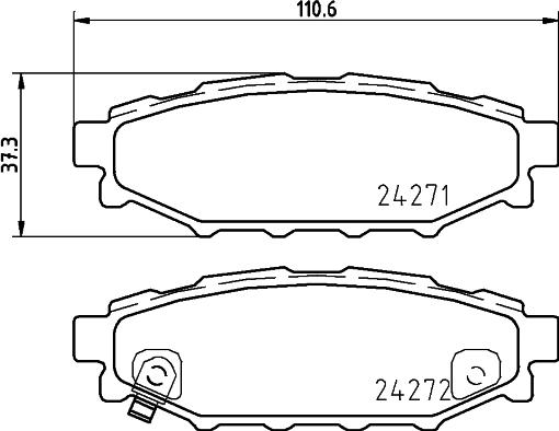 HELLA 8DB 355 012-261 - Kit pastiglie freno, Freno a disco www.autoricambi360.it