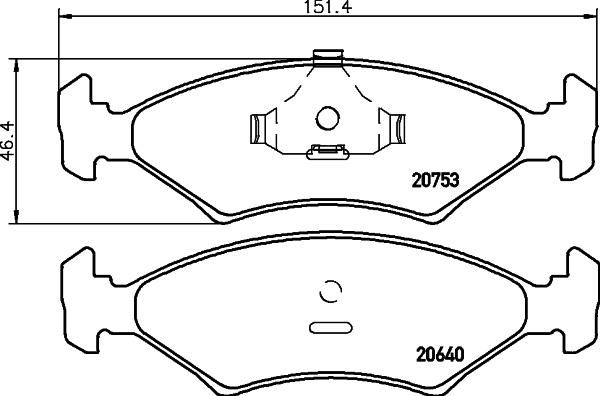 HELLA 8DB 355 026-781 - Kit pastiglie freno, Freno a disco www.autoricambi360.it