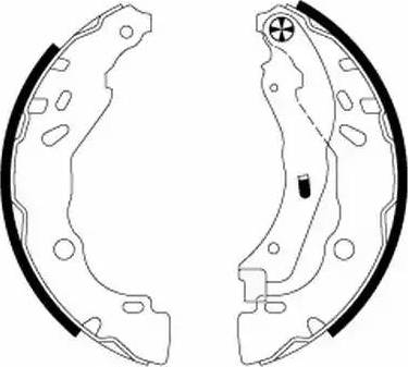 HELLA 8DB 355 020-071 - Kit ganasce freno www.autoricambi360.it