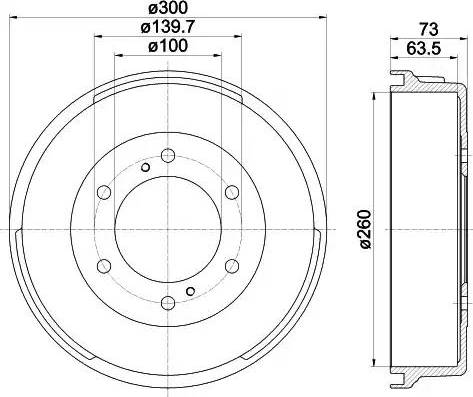 HELLA 8DT 355 302-361 - Tamburo freno www.autoricambi360.it