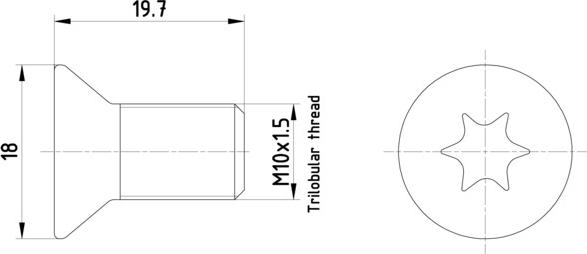 HELLA 8DZ 355 209-111 - Bullone, Disco freno www.autoricambi360.it