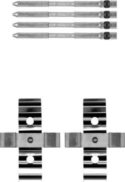 HELLA 8DZ 355 205-261 - Kit accessori, Pastiglia freno www.autoricambi360.it