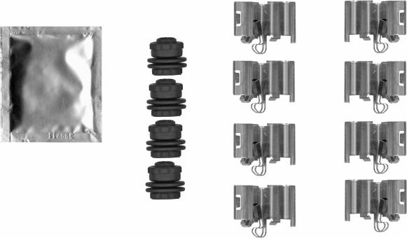 HELLA 8DZ 355 206-761 - Kit accessori, Pastiglia freno www.autoricambi360.it