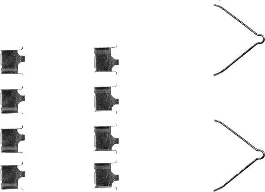 HELLA 8DZ 355 202-451 - Kit accessori, Pastiglia freno www.autoricambi360.it
