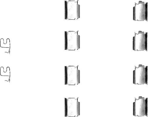 HELLA 8DZ 355 202-791 - Kit accessori, Pastiglia freno www.autoricambi360.it