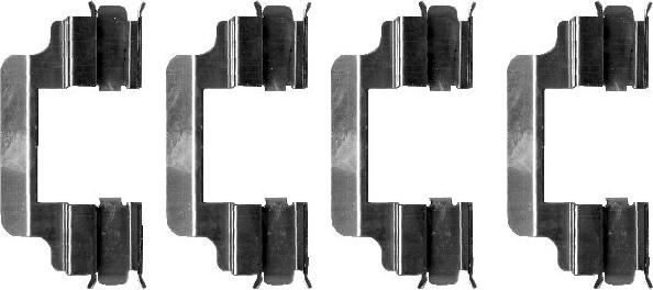 HELLA 8DZ 355 202-711 - Kit accessori, Pastiglia freno www.autoricambi360.it