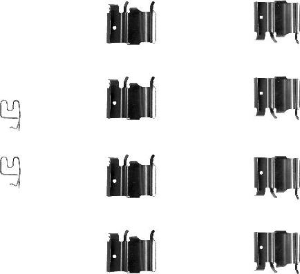 HELLA 8DZ 355 202-771 - Kit accessori, Pastiglia freno www.autoricambi360.it