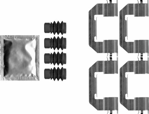 HELLA 8DZ 355 207-291 - Kit accessori, Pastiglia freno www.autoricambi360.it