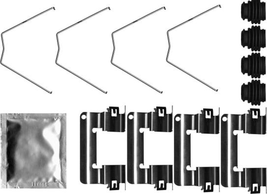 HELLA 8DZ 355 207-261 - Kit accessori, Pastiglia freno www.autoricambi360.it