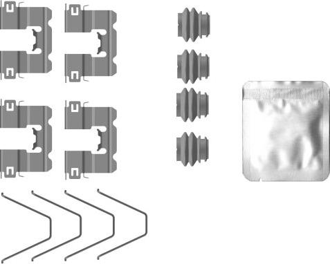 HELLA 8DZ 355 207-231 - Kit accessori, Pastiglia freno www.autoricambi360.it