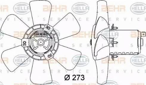 HELLA 8EW 009 144-401 - Ventola, Raffreddamento motore www.autoricambi360.it