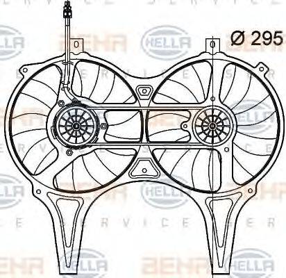HELLA 8EW 009 158-734 - Ventola, Raffreddamento motore www.autoricambi360.it