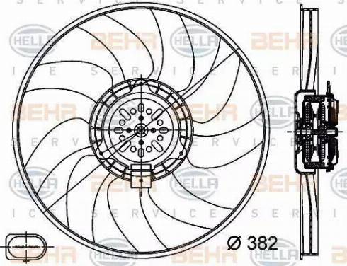 HELLA 8EW 351 044-351 - Ventola, Raffreddamento motore www.autoricambi360.it