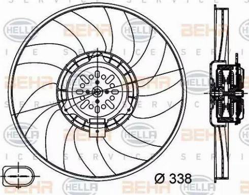 HELLA 8EW 351 044-361 - Ventola, Raffreddamento motore www.autoricambi360.it